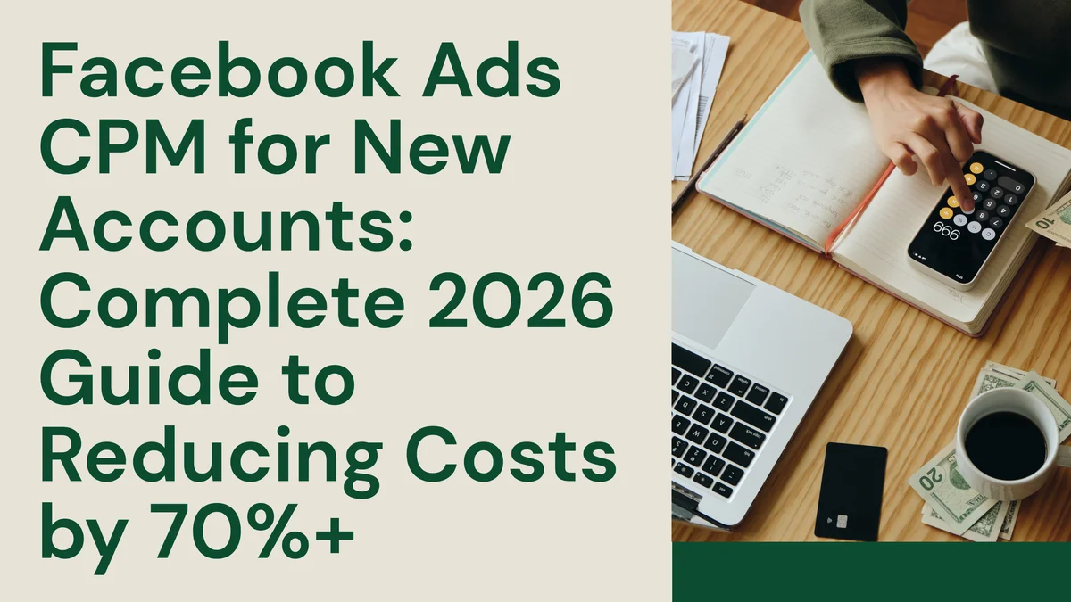 Facebook Ads CPM for New Accounts: Complete 2026 Guide to Reducing Costs by 70%+